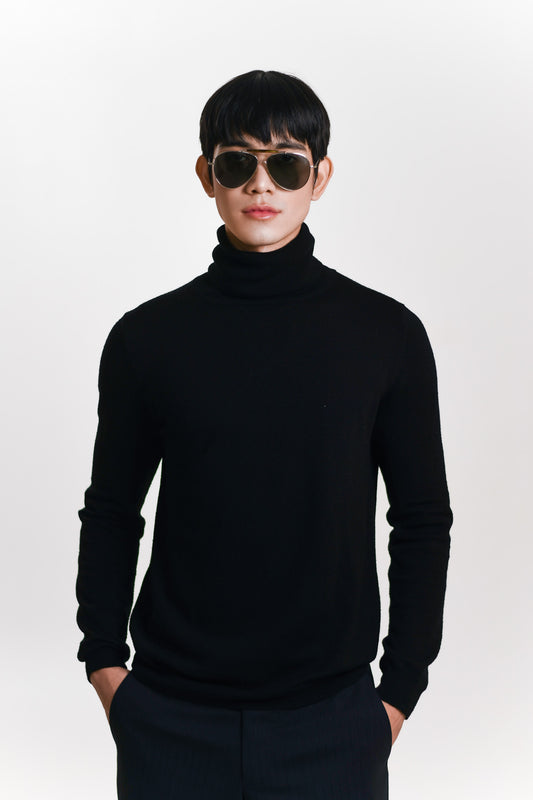 Top BLK DNM Cuello Tortuga